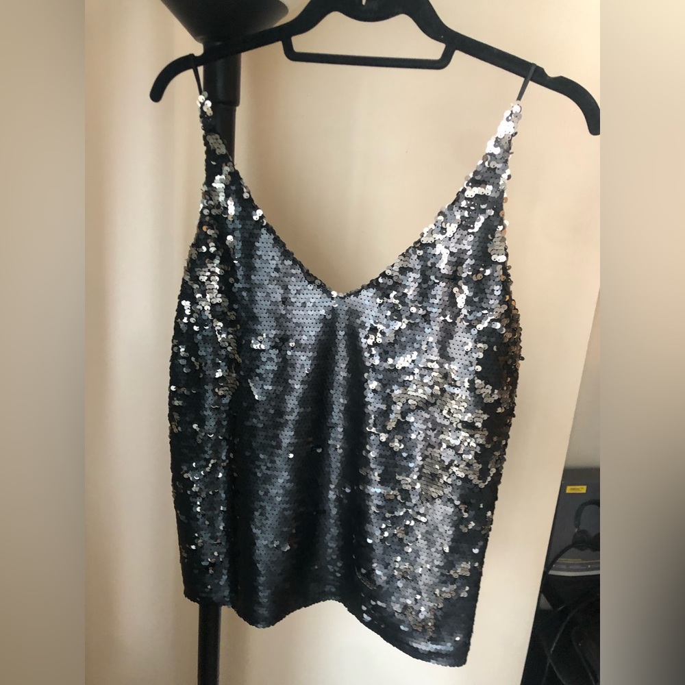 J Brand Lucy Sequin V-neck Cami Top